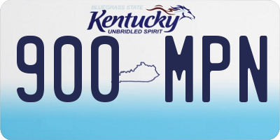 KY license plate 900MPN