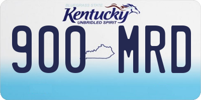 KY license plate 900MRD
