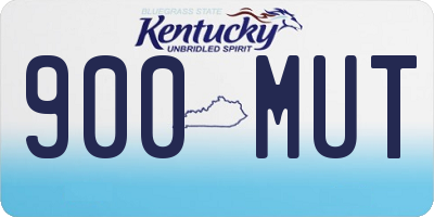 KY license plate 900MUT