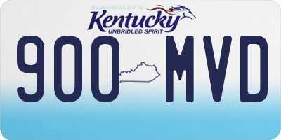 KY license plate 900MVD