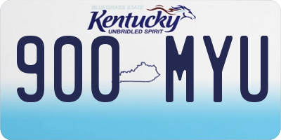 KY license plate 900MYU