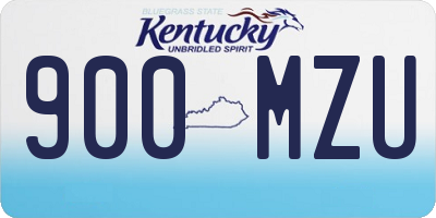 KY license plate 900MZU