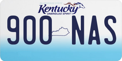 KY license plate 900NAS
