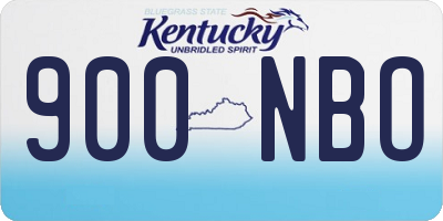 KY license plate 900NBO