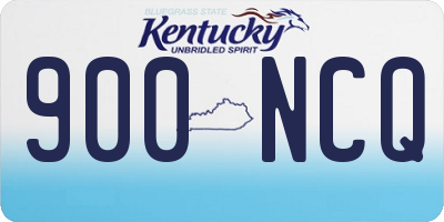 KY license plate 900NCQ