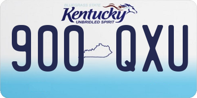 KY license plate 900QXU