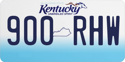 KY license plate 900RHW
