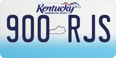 KY license plate 900RJS