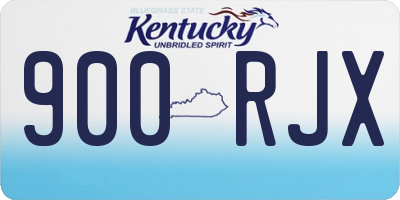 KY license plate 900RJX