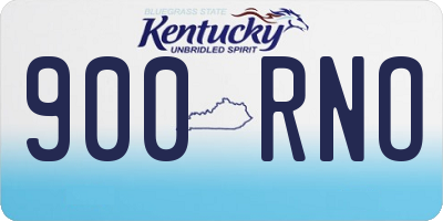 KY license plate 900RNO