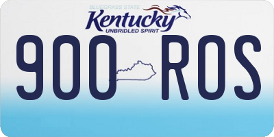 KY license plate 900ROS