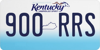 KY license plate 900RRS