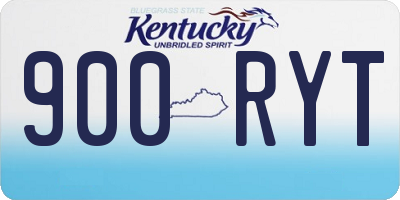 KY license plate 900RYT