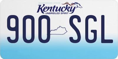 KY license plate 900SGL