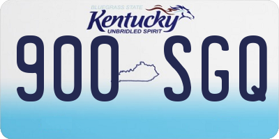 KY license plate 900SGQ