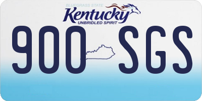 KY license plate 900SGS