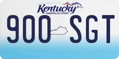 KY license plate 900SGT