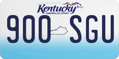 KY license plate 900SGU