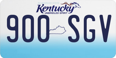 KY license plate 900SGV