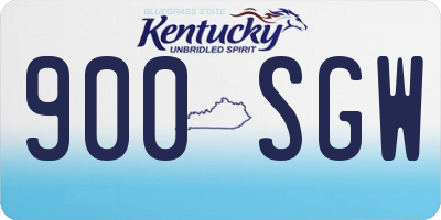 KY license plate 900SGW