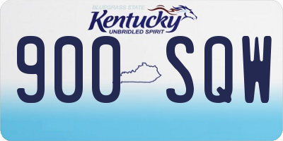 KY license plate 900SQW