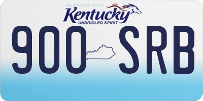 KY license plate 900SRB