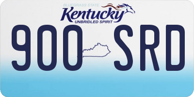 KY license plate 900SRD