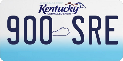 KY license plate 900SRE