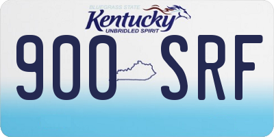 KY license plate 900SRF