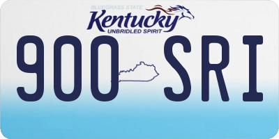 KY license plate 900SRI