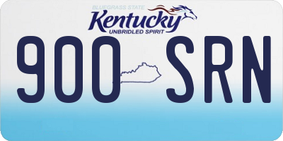 KY license plate 900SRN