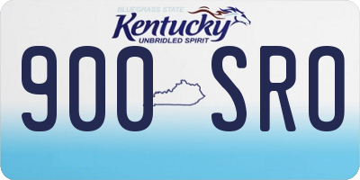 KY license plate 900SRO