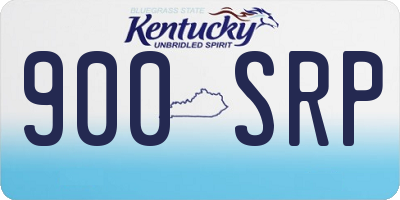KY license plate 900SRP
