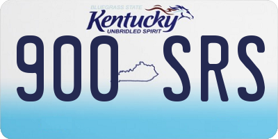 KY license plate 900SRS