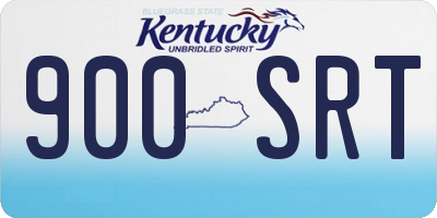 KY license plate 900SRT