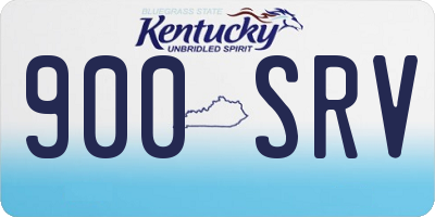 KY license plate 900SRV