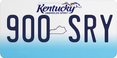 KY license plate 900SRY