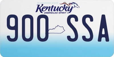 KY license plate 900SSA