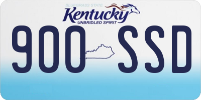 KY license plate 900SSD