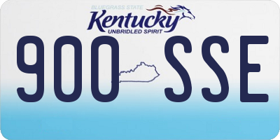 KY license plate 900SSE