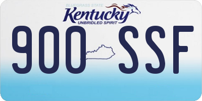 KY license plate 900SSF