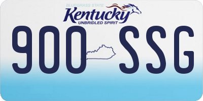 KY license plate 900SSG