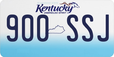 KY license plate 900SSJ