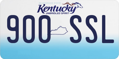 KY license plate 900SSL