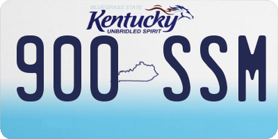 KY license plate 900SSM