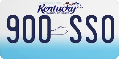 KY license plate 900SSO