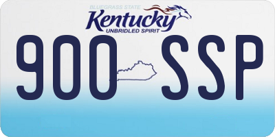 KY license plate 900SSP