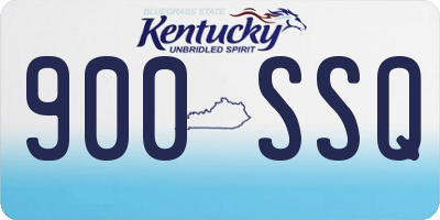 KY license plate 900SSQ