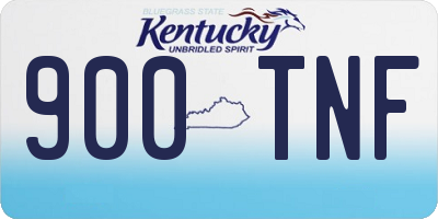 KY license plate 900TNF