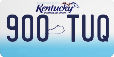 KY license plate 900TUQ